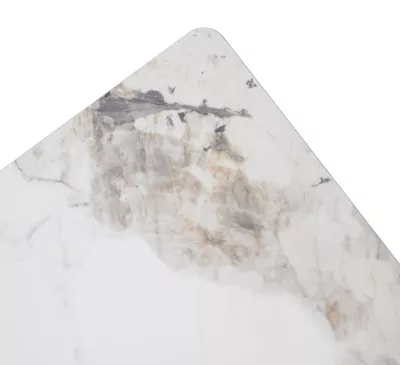 Стол ТИК ТАК 90  PANDORA LIGHT, керамика / Черный каркас М-City