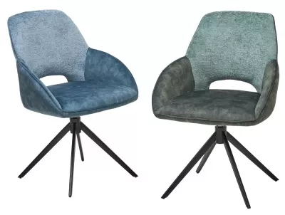 Стул БЕРРИС  (BERRIES) 360 град., Зеленый Loris-39 /тем-зеленый 7525-156, велюр/ черн каркас, DISAUR