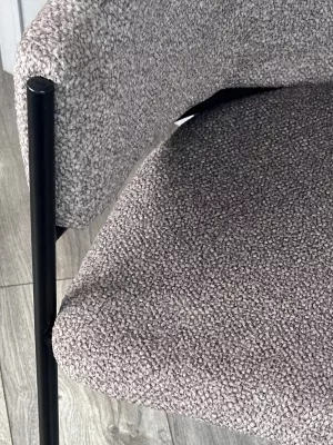 Стул ДИЛЛ, цвет Lana 30 коричневый, ткань / черный каркас