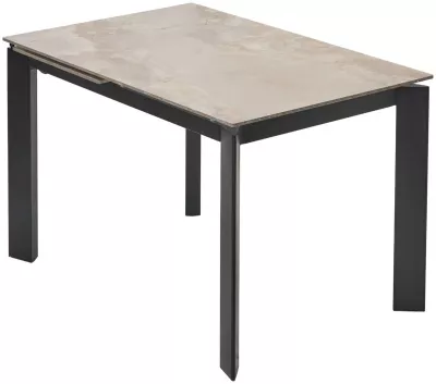 Стол КОРНЕР (CORNER) 120 цвет АМБЕР ЖАДЕ (GLOSS AMBER JADE SOLID CERAMIC) / ЧЕРНЫЙ, ®DISAUR