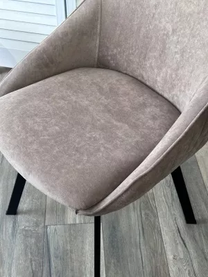 Стул CASA, 360 град. поворот. B5 Капучино, велюр / черный каркас,М-City