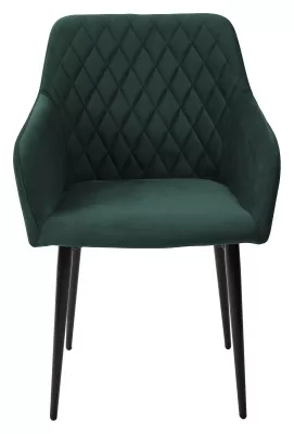 Стул BRANDY-X ЗЕЛЕНЫЙ #19, велюр / черный каркас М-City