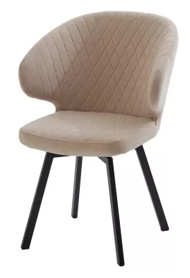 Стул ХИЛТОН 360 град., цвет B03 Бежевый, велюр / черный каркас