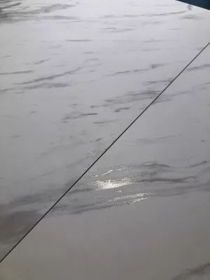 Стол IVAR 180 MARBLES KL-99 Белый мрамор, итальянская керамика/серый, ®DISAUR