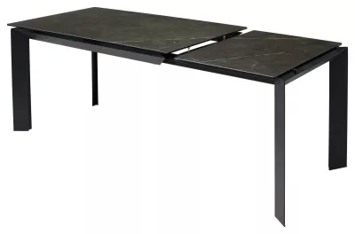 Стол КРЕМОНА (CREMONA 140 цвет KL-116 Черный мрамор матовый, итальянская керамика/ ЧЕРНЫЙ, ®DISAUR