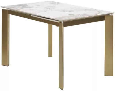 Стол CORNER 120 GLOSS LUXURY PANDORA SOLID CERAMIC / шампань, ®DISAUR