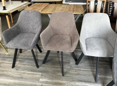 Стул JET 360 град. поворот. B5 Капучино, велюр / черный каркас, М-City