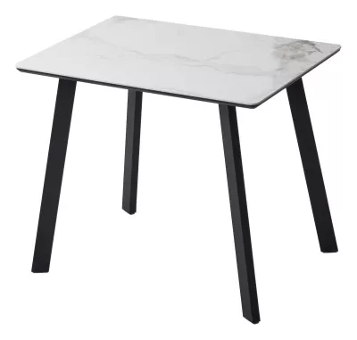 Стол ТИК ТАК 90  PANDORA LIGHT, керамика / Черный каркас М-City