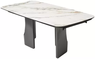 Стол BIRGER 200 KL-188 Контрастный мрамор, итальянская керамика, ®DISAUR
