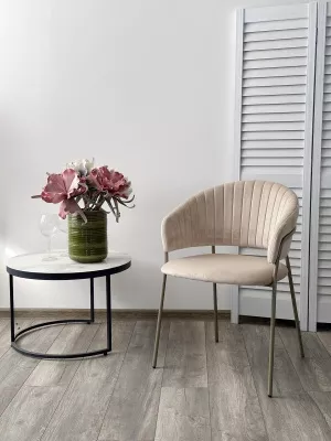 Стул ГЕММА, цвет H-06 Бежевый, велюр / шампань каркас