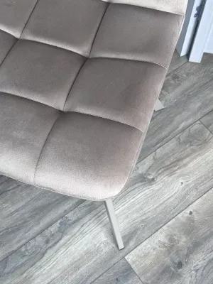 Стул CHILLI SQUARE G062-13 кварцевый, велюр/ латте каркас М-City