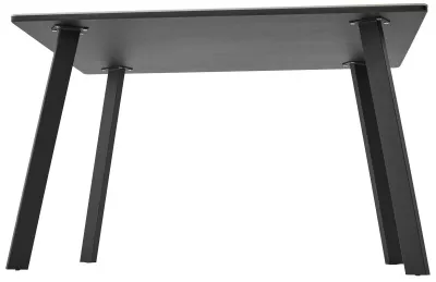 Стол ТИК ТАК 120 цвет Белый мрамор активный, керамика / Черный каркас