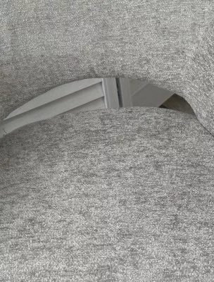 Стул NURI 180 град. поворот. 3018-03 светло-серый, шенилл/ черный каркас, ®DISAUR