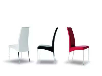 Стул AIDA 04.01 (M089 алюмин./ TR504 черный, экокожа)