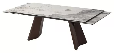 Стол БРИАН (BRIAN) 200 ЦВЕТ ПАНДОРА (MATTE PANDORA) керамика на стекле/ ОРЕХ, ®DISAUR