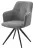 Стул НОРМАН 360 град., цвет BELLA-13/CYPRUS-10 серый, шенилл/замша / черный каркас