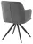 Стул НОРМАН 360 град., цвет BELLA-13/CYPRUS-10 серый, шенилл/замша / черный каркас