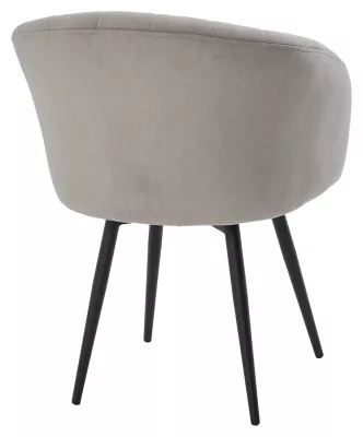 Стул МИШЕЛЬ 360 град. поворот. цвет B22 Серый, велюр / черный каркас