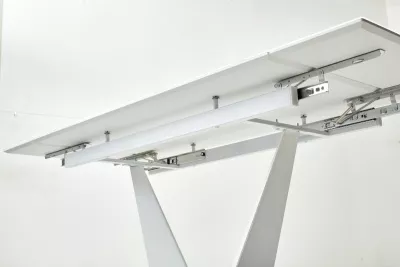 Стол Ниагара 140 БЕЛЫЙ МРАМОР, стекло / БЕЛЫЙ, М-City