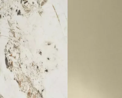 Стол CORNER 120 GLOSS LUXURY PANDORA SOLID CERAMIC / шампань, ®DISAUR