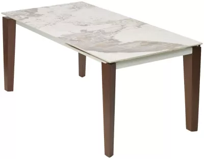 Стол ESMIR 160 GLOSS LUXURY PANDORA SOLID CERAMIC/орех, ®DISAUR