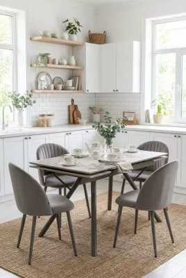 Стол ЛИБЕРТИ 140 цвет ПАНДОРА (Pandora), керамика / Латте каркас