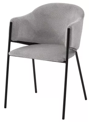 Стул ДИЛЛ, цвет Lana 80 серый, ткань / черный каркас