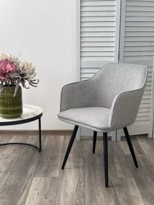 Стул ФОРТ (FORT) 360 град. поворот. цвет 10 Серый, букле / черный каркас