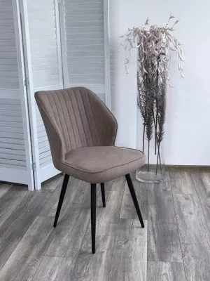 Стул РОССО 360 град. поворот. цвет B5 Капучино, велюр / черный каркас