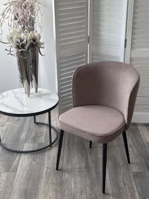 Стул МИЛАНО цвет B5 Капучино, велюр / черный каркас