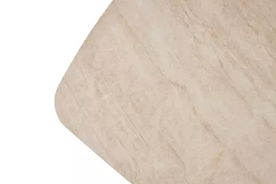 Стол КИРАН (KIRAN) 180 БЕЖЕВЫЙ МРАМОР (MATTE SICILY BEIGE SOLID CERAMIC) / Орех темный, ®DISAUR