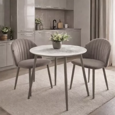 Стол МИЛТОН D89 цвет ПАНДОРА (PANDORA LIGHT), керамика / ЛАТТЕ каркас