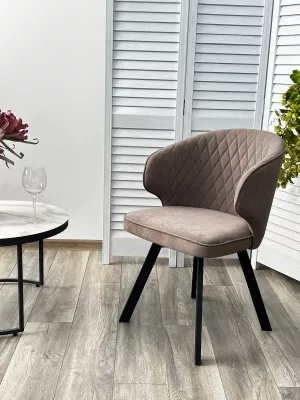 Стул СКАТ (SKAT) 360 град. поворот. цвет B5 Капучино, велюр / черный каркас