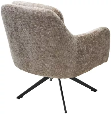 Кресло поворотное SHADE 360 град., ткань HAGA30, цвет светло-бежевый / черный каркас, ®DISAUR