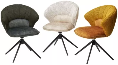 Стул ASTRA 360 град. поворот Белый Sonic 23 ткань / 7525-01 велюр / черный каркас, ®DISAUR