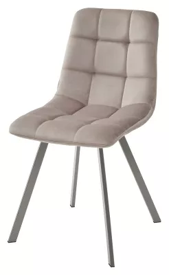 Стул CHILLI SQUARE G062-13 кварцевый, велюр/ латте каркас М-City