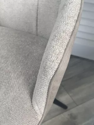 Стул НОРМАН 360 град., цвет BELLA-03/CYPRUS-03 латте, шенилл/замша / черный каркас