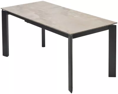 Стол КОРНЕР (CORNER) 120 цвет АМБЕР ЖАДЕ (GLOSS AMBER JADE SOLID CERAMIC) / ЧЕРНЫЙ, ®DISAUR