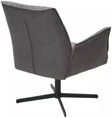 Кресло БЕЛФАСТ (BELFAST) 360 град. XD841-16 Серый, букле/ GINO-457 Серый, ткань/ Черный, ®DISAUR