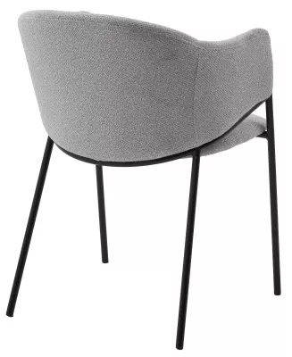 Стул ДИЛЛ, цвет Lana 80 серый, ткань / черный каркас