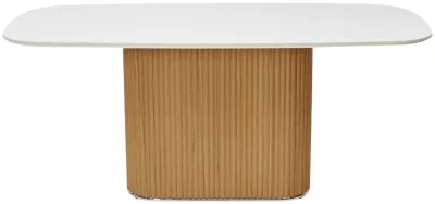 Стол ТАМПА (TAMPA) 180 цвет БЕЛЫЙ, керамика / OAK, ®DISAUR