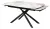 Стол РИВОЛИ (RIVOLI) 140 цвет ПАНДОРА (GLOSS LUXURY PANDORA SOLID CERAMIC) / ЧЕРНЫЙ, ®DISAUR