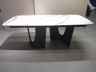 Стол BIRGER 200 KL-188 Контрастный мрамор, итальянская керамика, ®DISAUR