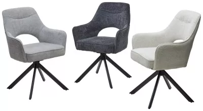 Стул GUARA 180 град. поворот. цвет бежево-белый RAVEN 22 / черный каркас, ®DISAUR