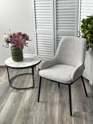 Стул БРИО (BRIO) UF995-02, букле / черный каркас  / Товарный знак DISAUR