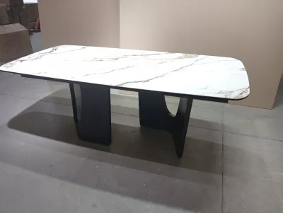 Стол BIRGER 200 KL-188 Контрастный мрамор, итальянская керамика, ®DISAUR