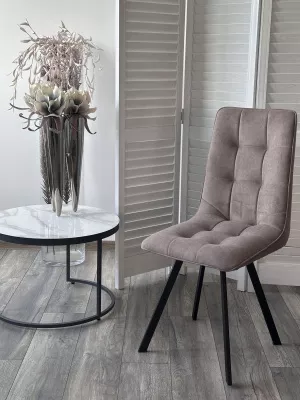 Стул ДАРЛИНГ 360 град. поворот. цвет B5 Капучино, велюр / черный каркас