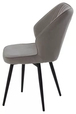 Стул РОССО 360 град. поворот. цвет B22 Серый, велюр / черный каркас