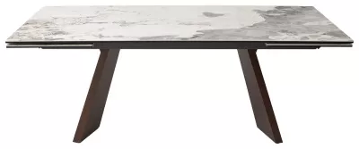 Стол БРИАН (BRIAN) 200 ЦВЕТ ПАНДОРА (MATTE PANDORA) керамика на стекле/ ОРЕХ, ®DISAUR