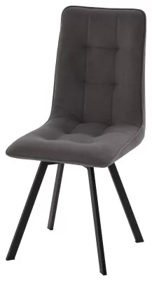 Стул ДАРЛИНГ 360 град. поворот. цвет B28 Темно-серый, велюр / черный каркас